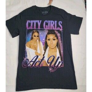 City Girls Act Up Rap T Shirt Women’s Small  Hip Hop